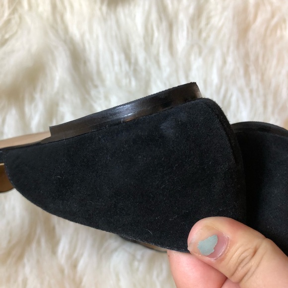 CYBER SALE🕊️Adrienne Vittadini Black Friskie Suede Pointed Toe  Flats neutral - Picture 7 of 7